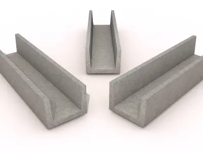 Concrete Pipes Pack Lowpoly  Low-poly 3D model