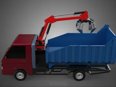 FFB FRESH FRUIT BUNCH PALM OIL GRABBER CRANE GRAPPLE CLAW TRUCK 3D model