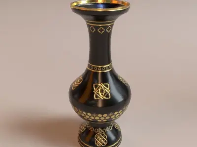 PBR Vintage Decor Vases Low-poly 3D model