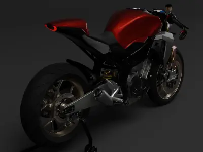 Custom CB 250 RR Neo Sport Cafe Low-poly 3D model