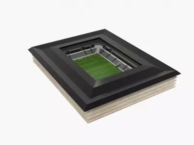 Soccer Stadium Low-poly 3D model