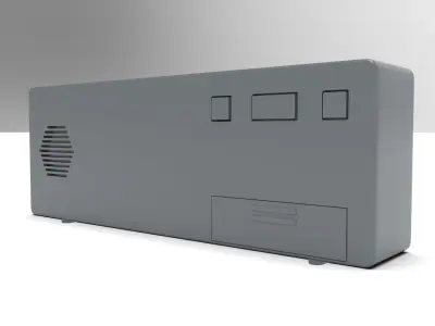 CLOCK GRAY WHITE Low-poly 3D model