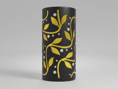 Floral ornamental elegant Vase pen pencil Holder Decoration V3 3D print model