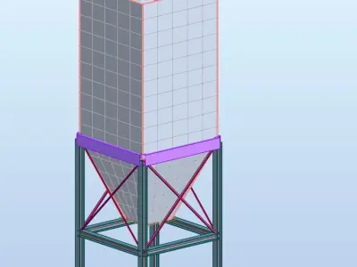 Silo Design High Detail Revit Structure Model 3D model
