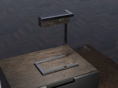 Luxury Bedside lamp Low-poly 3D model