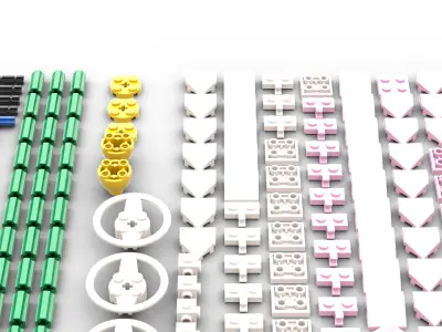 TwindBricks3D - 40647 Lotus Flowers 3D print model