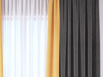 Set 106 Curtains 3D model