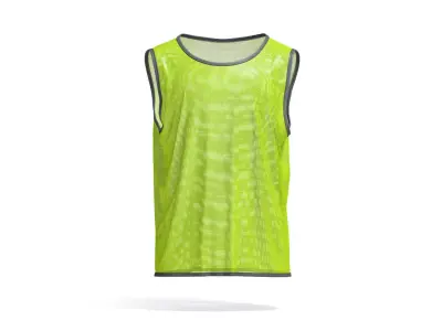 Green Football Team Practice Vest - soccer for training uniform 3D model