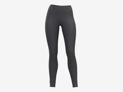 High Waisted Leggings for Women Black 3D model