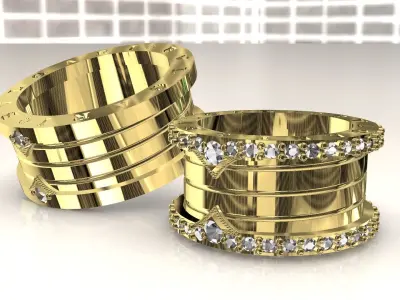 bvlgary ring model 3D print model