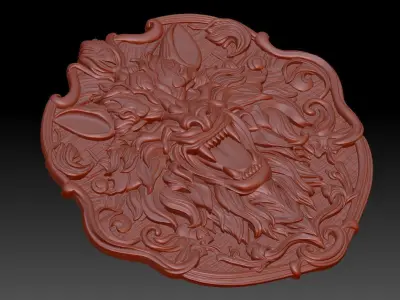 The Wolf  Head 3D print model