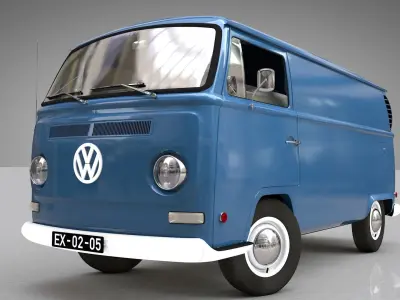 VOLKSWAGEN TRANSPORTER TYPE 2 1972 3D model