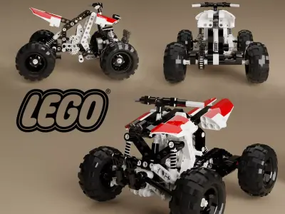 Lego Technic Quad Bike 3D model