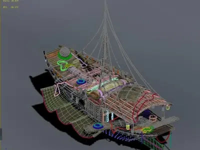 Game Journey to the West - Big Fishing Boat 01 3D model