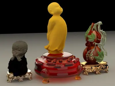 Chinese monk kid 3D model