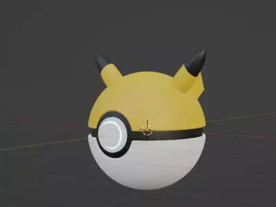 Pikachu Pokeball Free 3D model