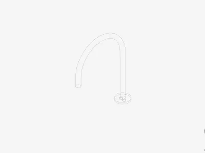 Sink Mixer - Luxury - Axis - Hob - Gooseneck - 220 Low-poly 3D model