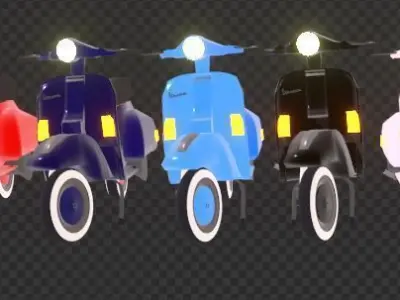 1981 Vespa P125X Pack 3D model