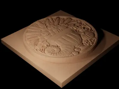 Cornucopia CNC 3d Print High Relief Sand Casting 3D print model