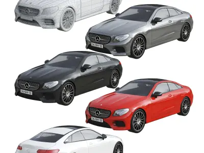 Low Poly Cars Set 3D model