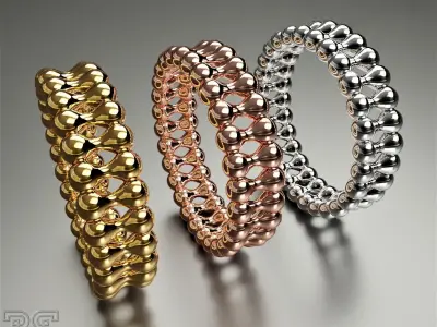 Luxury eternity ring unique design package 3D print model