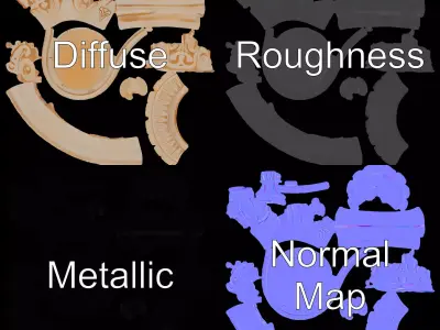 Ivory Chess King model pack Low-poly 3D model