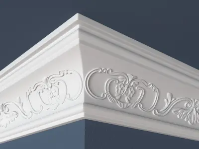 Decorative Crown Molding 3D model 19