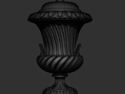 Urn with classical decoration 3D model