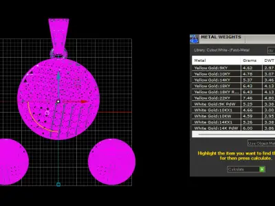 LUXURY GOLD LOCKET SET 3D PRINTABLE MODEL 3D print model