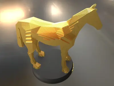 Parametric Horse Low-poly 3D model purchase