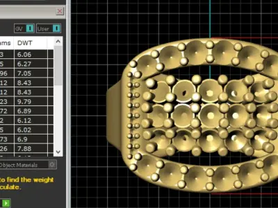 Couple rings with stones  3D print model