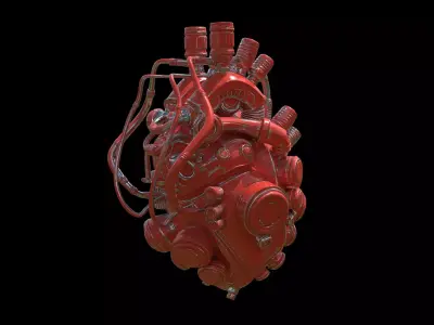 mechanical heart 3D model purchase