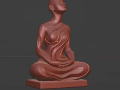 Inner Peace Minimalist Meditation Sculpture 3D print model