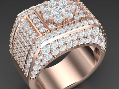 Luxury Men Rings Designs 6MR062 3D print model