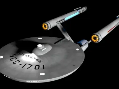 Star Trek The Original Series USS Enterprise Free 3D model