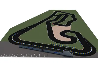 Karting track 3D model