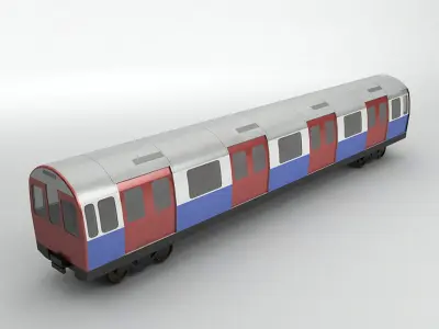 London Underground Rail Car Low-poly 3D model