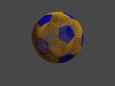 FootBall soccer ball Low-poly 3D model shop