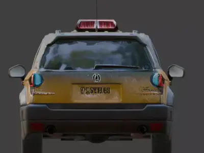 Cyberpunk Performance Taxi 3D Model Low-poly 3D model