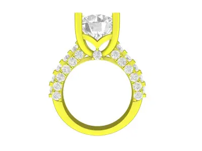 A7473 Luxury Diamond Women Engagement Ring 3D Model 3D print model
