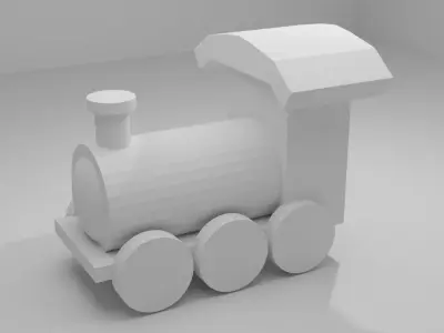 3d tren toy train Free 3D model