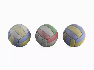 Dirty Volleyball Ball Set 3D model