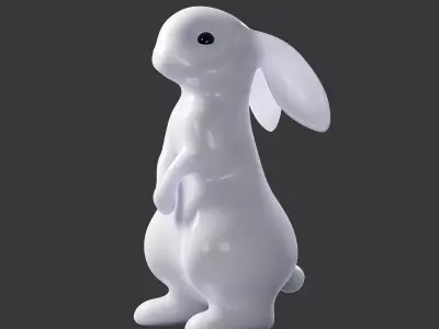 Hairless bunny decoration 3D print model