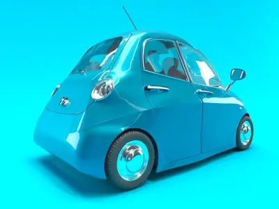 Car Cartoon  Low Poly Low-poly 3D model