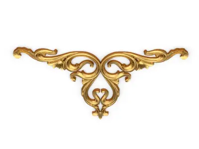 Classic carved decor ornament 407 3D model