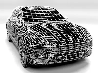 PORSCHE MACAN 2015 LOWPOLY Low-poly 3D model