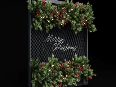 Composition Christmas Garland 3D model