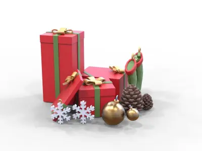 Christmas Collection 3 Santa Claus Christmas tree stuff 3D print model