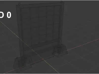 Old Concrete Fence Free low-poly 3D model