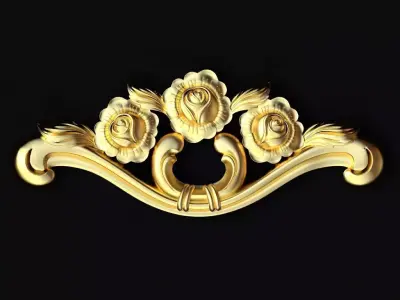 Central decor ornament for furniture 3D model 541